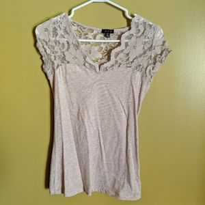 Top with lacy detail